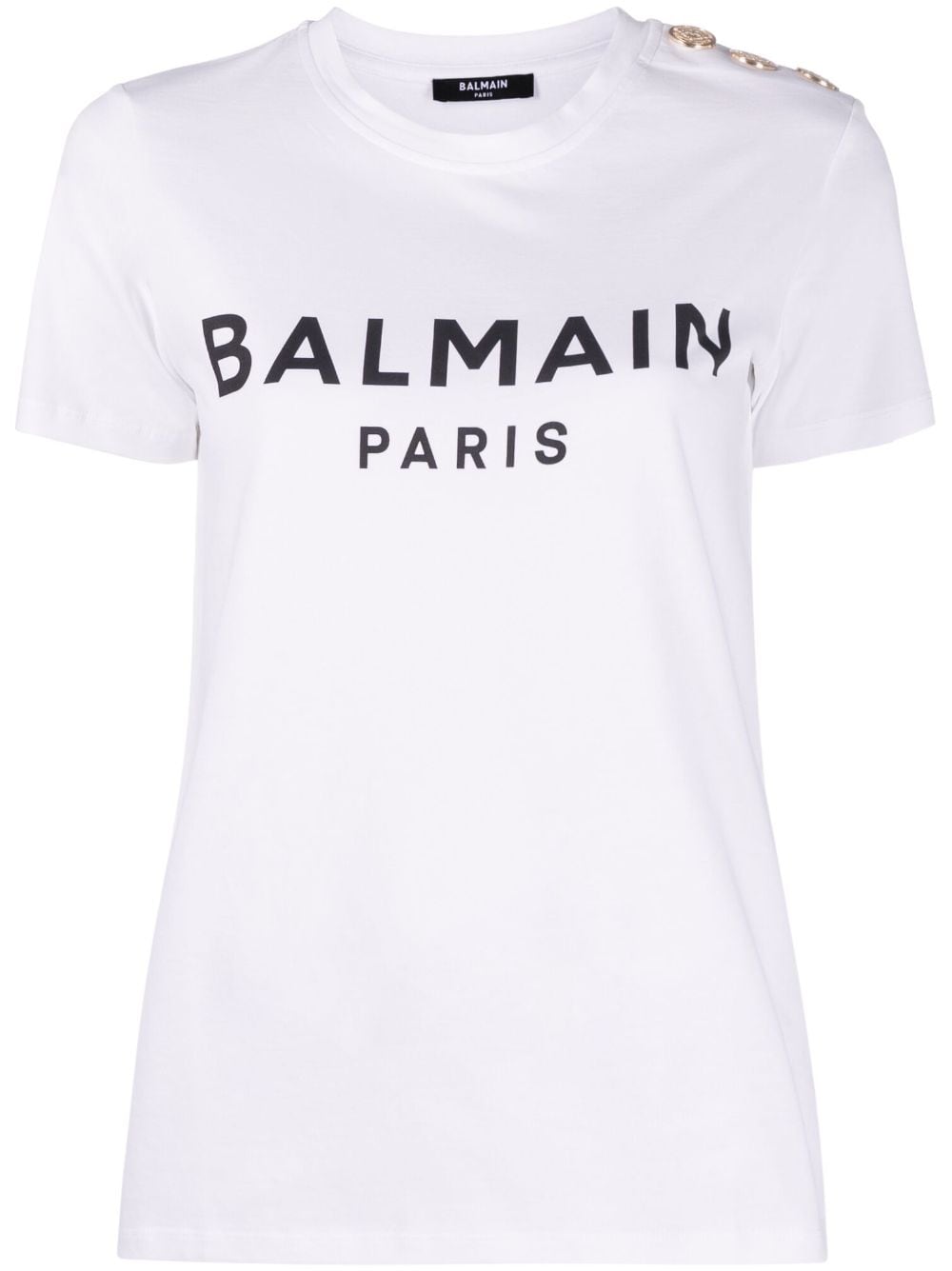 BalmainロゴオーガニックコットンTシャツ - Image 1