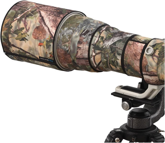 Rolanpro Lens Cover, Camouflage Coat for Telephoto Lens Compatible with SIGMA 500mm F/4 DG OS HSM Sports, Triple Layer Protection, green jungle camo, 500, Modern