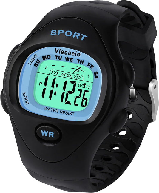 キッズデジタルウォッチ 男の子 女の子 防水 LED カラフルライト スポーツウォッチ 5~17歳のティーンエイジャーに最適 (ギフトボックス付き), マットブラック, スポーツ。