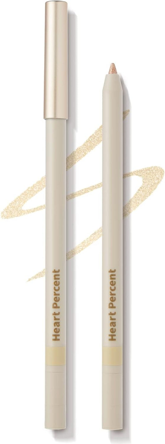Heart Percent Dot On Mood Gel Eyeliner Pencil Dote On Mood Gel Eyeliner Pencil Waterproof Pencil Eyeliner / Tear Bag / Eyebrow / Concealer High Density Shadow Built-in Sharpener (05. Light Gold)