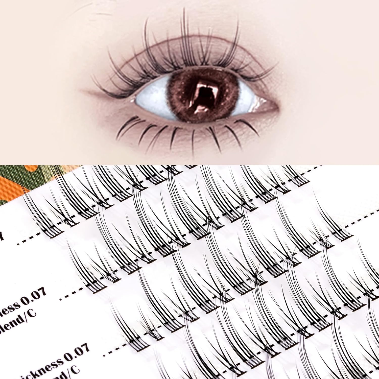 Partial Lash, Self Matsueku, Partial False Eyelashes, Large Capacity, DIY, Home Self Pine Extension, R-Small Devil