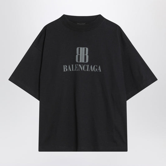 BalenciagaはBlack Nano BB Medium Fit Tシャツをフェードしました - Image 1