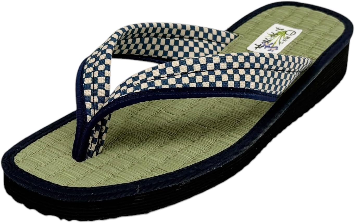 Daimei Shokai Men's Nose Strap Tatami Folding Japanese Pattern Japanese Style Sandals