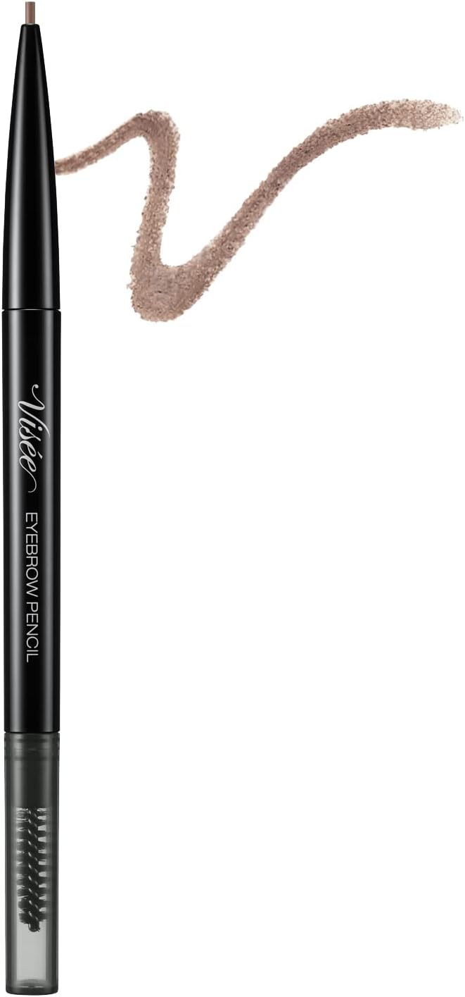 Visee Riche BR303 Eyebrow Pencil S, Unscented, Pinkish Brown, 0.002 oz (0.06 g), Qty: 1