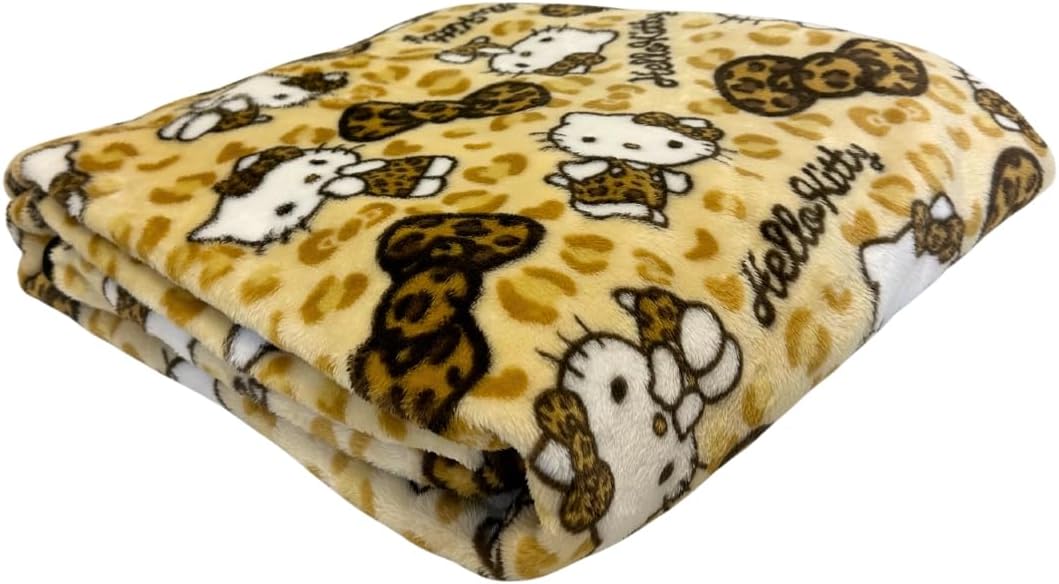 Sanrio Hello Kitty Meyer Blanket, Blanket, 55.1 x 78.7 inches (140 x 200 cm), Single, Large, Washable, For Winter, Waist Wrap, Characters, Stylish, Cute, Fluffy