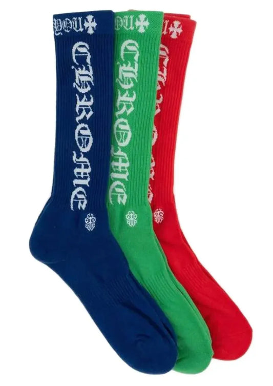 CHROME HEARTS 'FUCK YOU' LOGO SOCKS