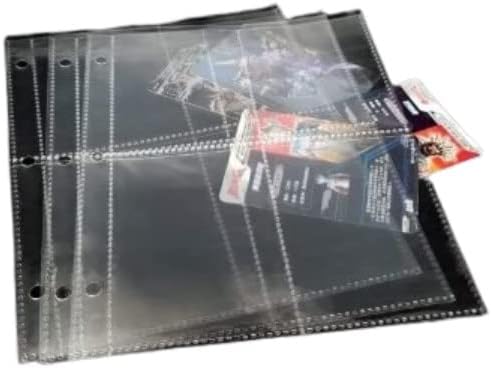Trading Card File Sheet, 4 Pockets, 3 Holes, 40 Pieces, Trading Card Storage