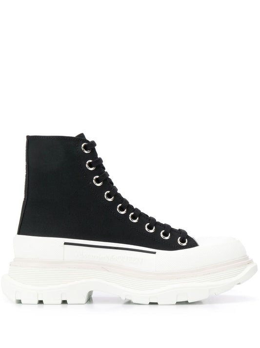 Alexander McQueen アレクサンダーMCクイーントレッドスリックアンクルブーツ - Image 1