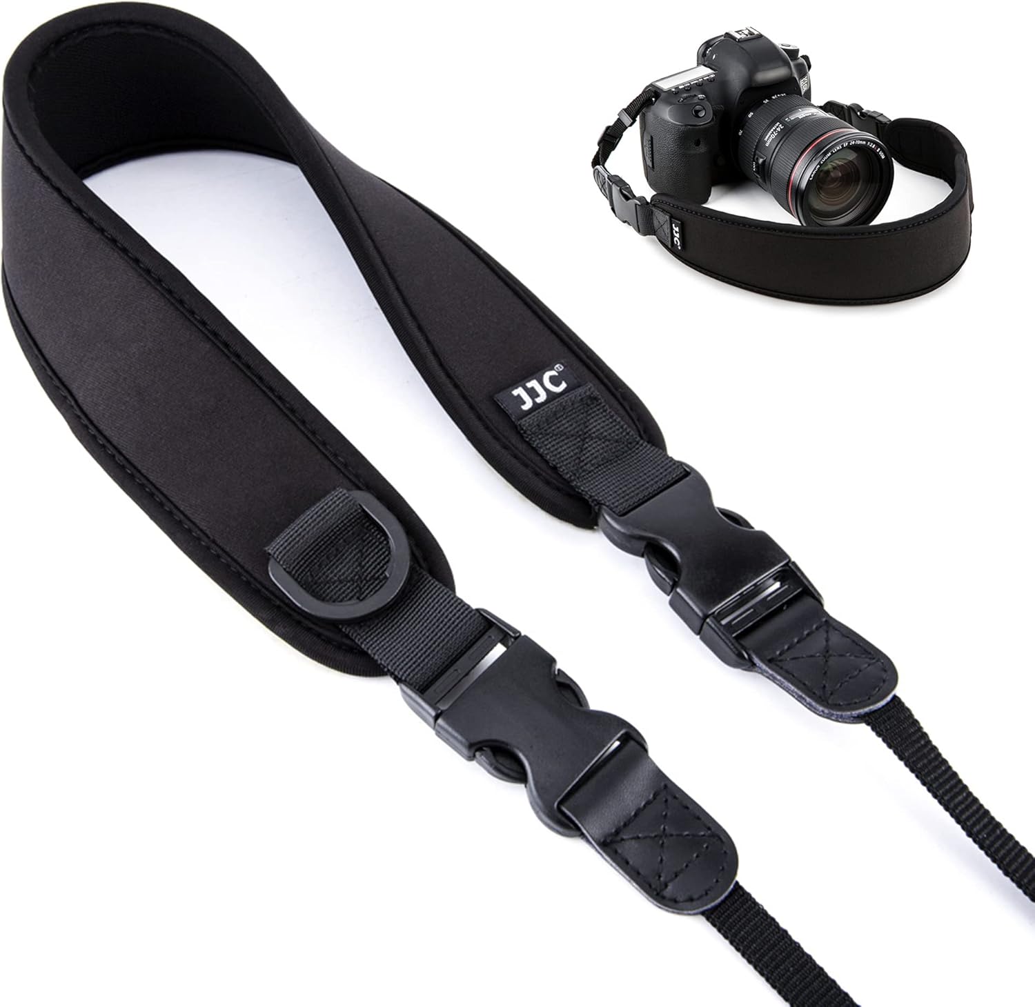 [JJC] Neoprene Camera Strap Shoulder Strap Neck Strap Anti-Slip Adjustable Length for DSLR / Mirrorless Camera Compatible with Fujifilm X-T50 Canon R5 R6 R7 R RP 5D Mark IV 6D 7D Mark II 90D 80D 70D