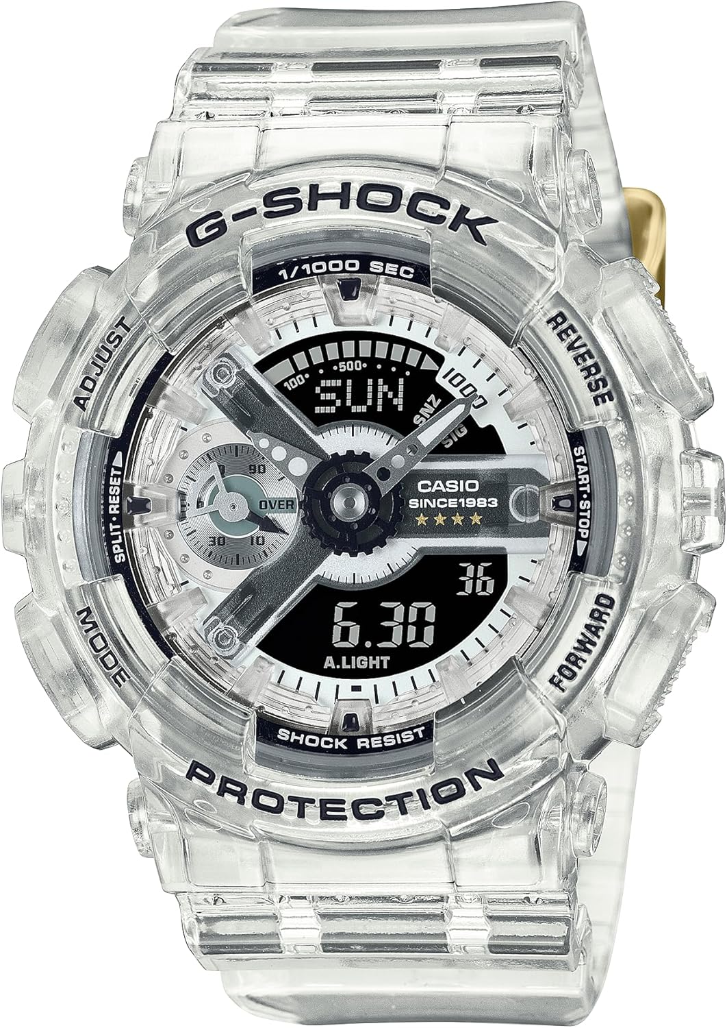 Casio GMA-S114RX-7A S-Series Wrist Watch, Middle Size, 40th Anniversary, Clear, Remix, Limited Boys, Overseas Model, Bracelet Type