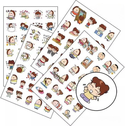 Sticker Set of 93, Tachibana Midori, Tachibana Mikan, Tachibana Yuzhiko, Tachibana Jin, Wall Decals, Notebook Stickers, Waterproof Decals, Children's Stickers, Picture Stickers, Mobile