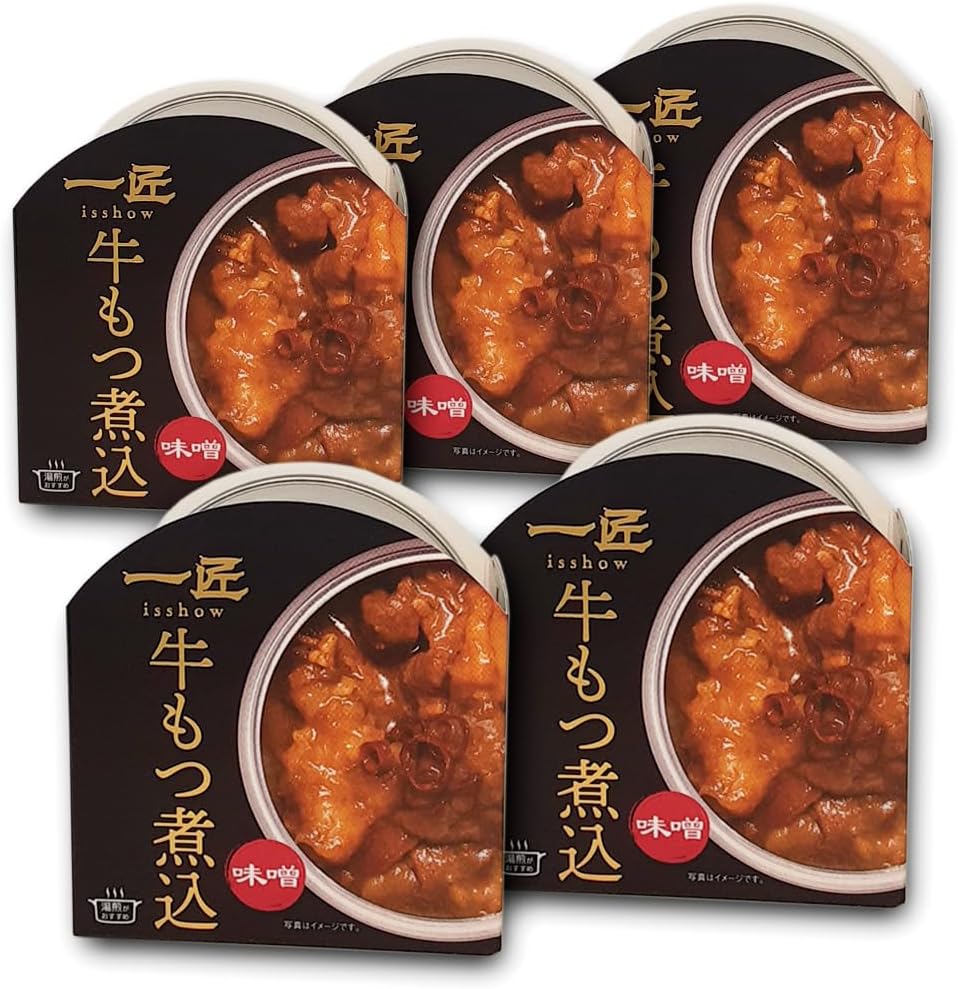 Ichitsu Stewed Beef - Miso - Canned 3.9 oz (110 g) (Set of 5)