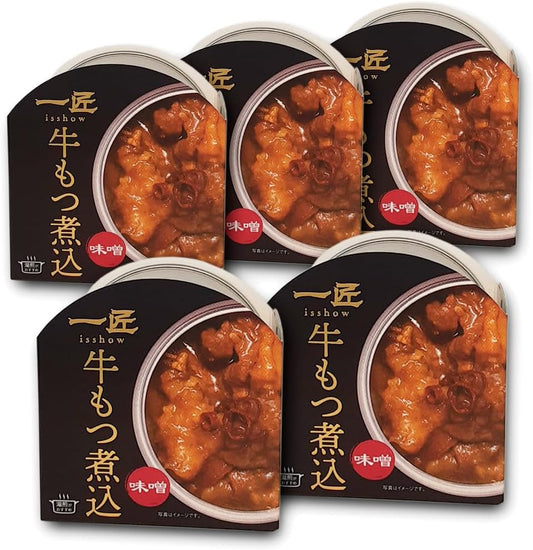 Ichitsu Stewed Beef - Miso - Canned 3.9 oz (110 g) (Set of 5)