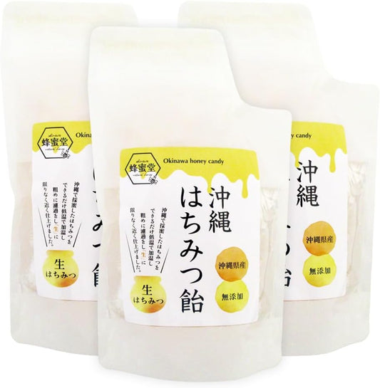 Honeydo Okinawa Honey Candy, 3.5 oz (100 g), Okinawa Souvenir, Limited Honey, Candy, Rare, Thick, Okinawa Prefecture, Hakame-chan, Made in Japan (3.5 oz (100 g), 3, Bags)