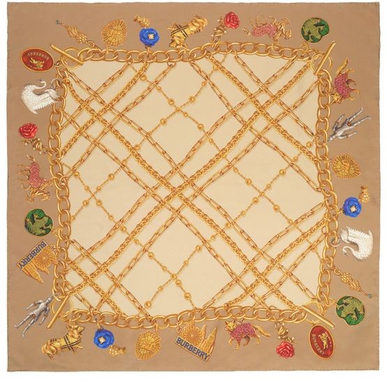 BURBERRY Check silk scarf - Image 1