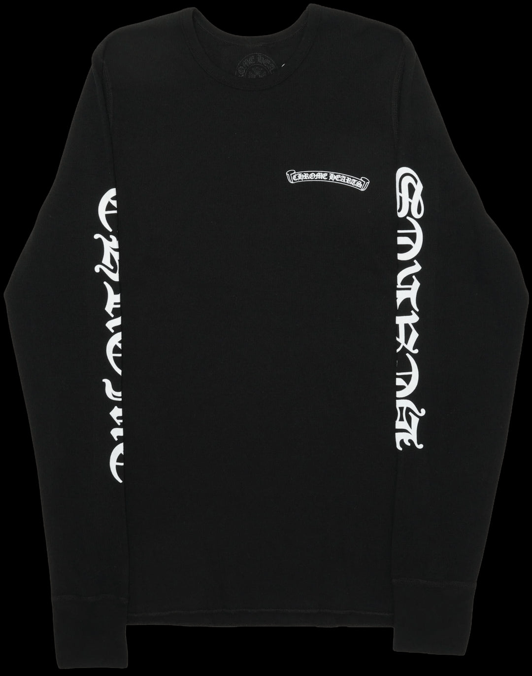 CHROME HEARTS SCROLL LOGO THERMAL SHIRT BLACK