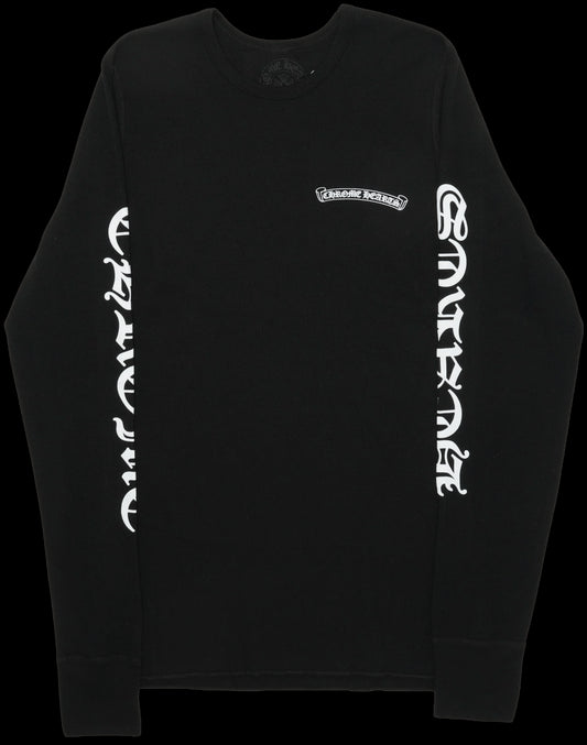 CHROME HEARTS SCROLL LOGO THERMAL SHIRT BLACK