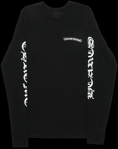 CHROME HEARTS SCROLL LOGO THERMAL SHIRT BLACK