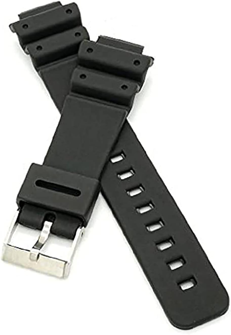 Replacement Black PU Rubber Watch Band Strap for DW-9052 / DW-9051 / DW-9050C / G-2200 / DW9052 / DW9051 / DW9050C / G2200 & More,16mm, Replac_26, 16 mm, PU Rubber, yellow-topaz