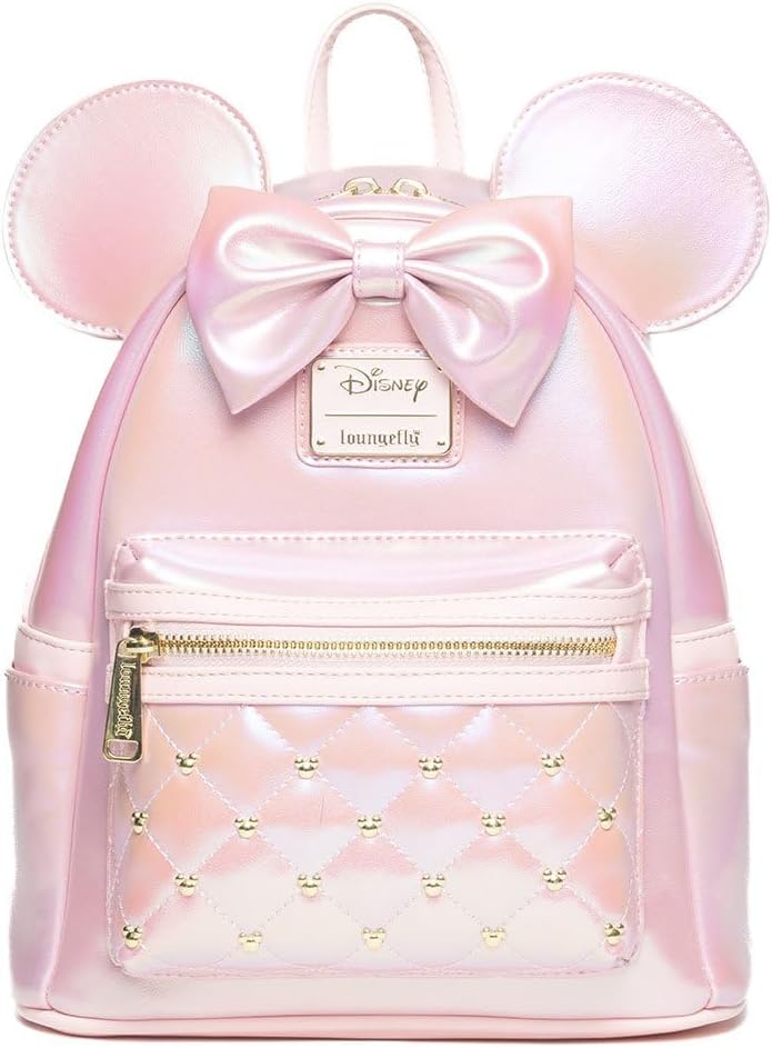 Loungefly Disney Women's The Minnie Mouse Classic Series Backpack Iridescent Pink, Multi, One Size