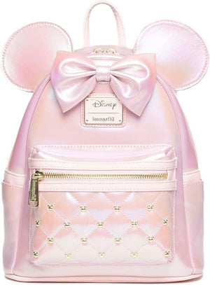 Loungefly Disney Women's The Minnie Mouse Classic Series Backpack Iridescent Pink, Multi, One Size