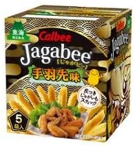 Jagabee Tokai Limited Potato Bee, Chicken Wings Flavor, 2.8 oz (80 g), 0.6 oz (16 g) x 5 Bags