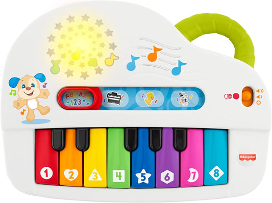 Mattel Fisher Price GKV22 Bilingual Exciting Piano, 6 - 36 Months, Baby Toys, Educational English, Foreign Languages, Gift