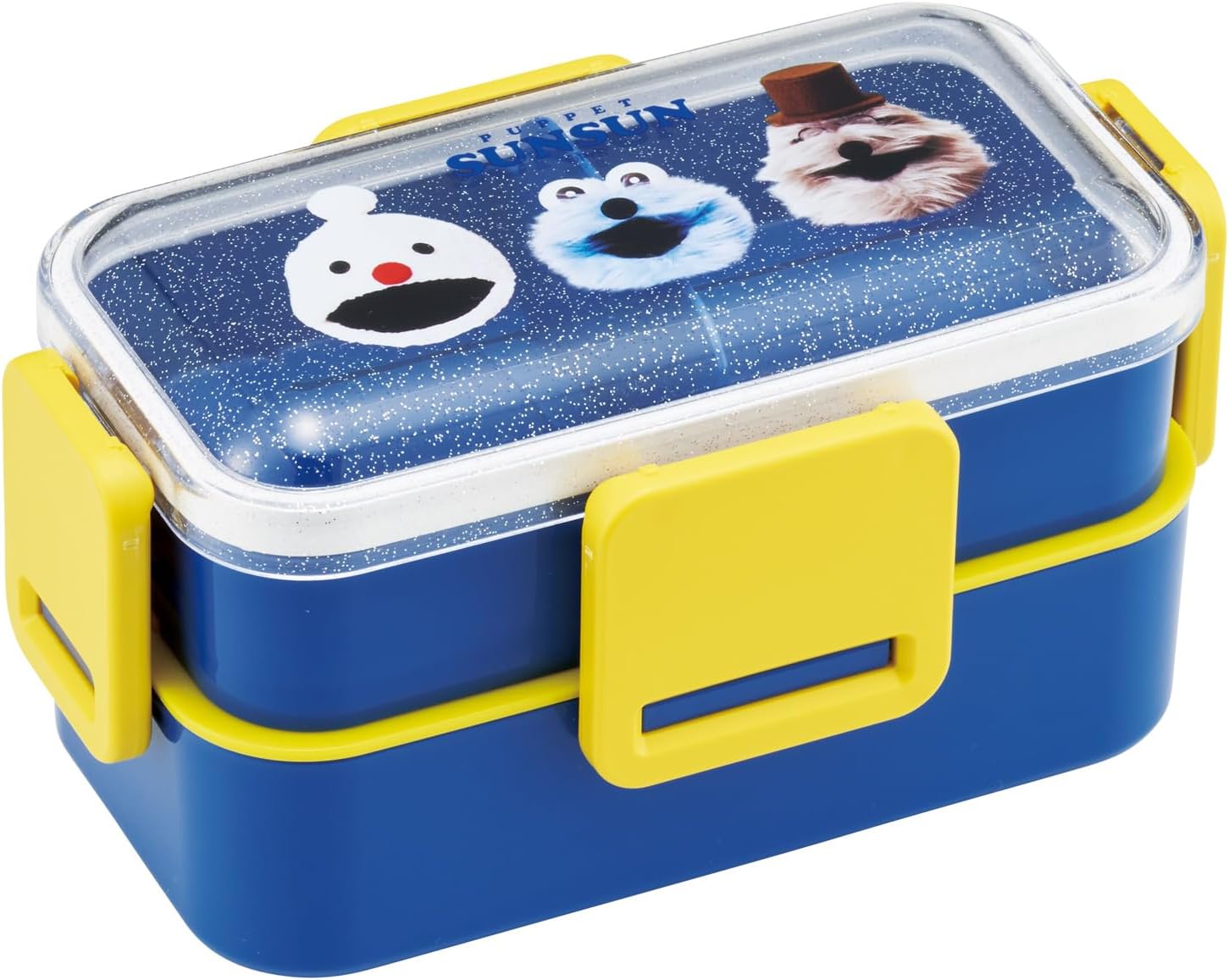 Skater PFLW4-A Casual Container Lunch Box with Dome-Shaped Lid, Two Tiers, 20.2 fl oz (600 ml), Made in Japan, Puppet Sunsun