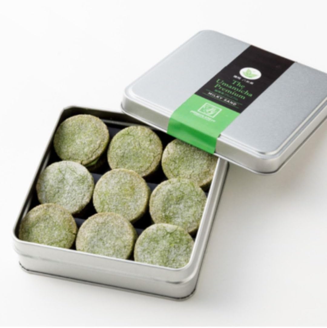 Patisserie Ichiryu Flavorful Tea Premium Milky Sand, Set of 9 | Uses Rice Flour, Produced in Fukuoka Prefecture, Gluten Free Cookies