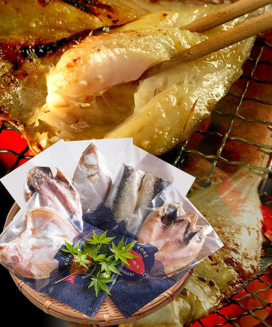 Sanin Dried Fish Set, Dried Fish Set, Carefully Selected Overnight Dried in Shimane and Hamada Port (5 Types of Dried Fish) (5 Types of Dried Fish) Additive-Free Dried Fish Gift