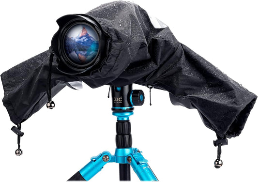 JJC SLR Rain Cover Camera Rain Cover Lens ≤18x14x34cm Suitable Dual Waterproof Zipper Design Transparent Window Sony A7RIV A7RIII A7R A7SIII A7SII A7S A7III A7II A7 RX10 M4 M3 M2 A6600 A6500 400 A