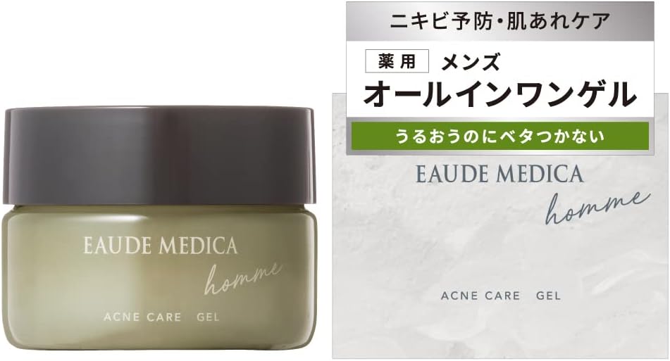EAUDE MEDICA homme Eau De Medicaom, Medicated Acne Care Gel, 2.8 oz (80 g) (Citrus Floral Scent), Men's, All-in-One, Skin Care, Men, Acne