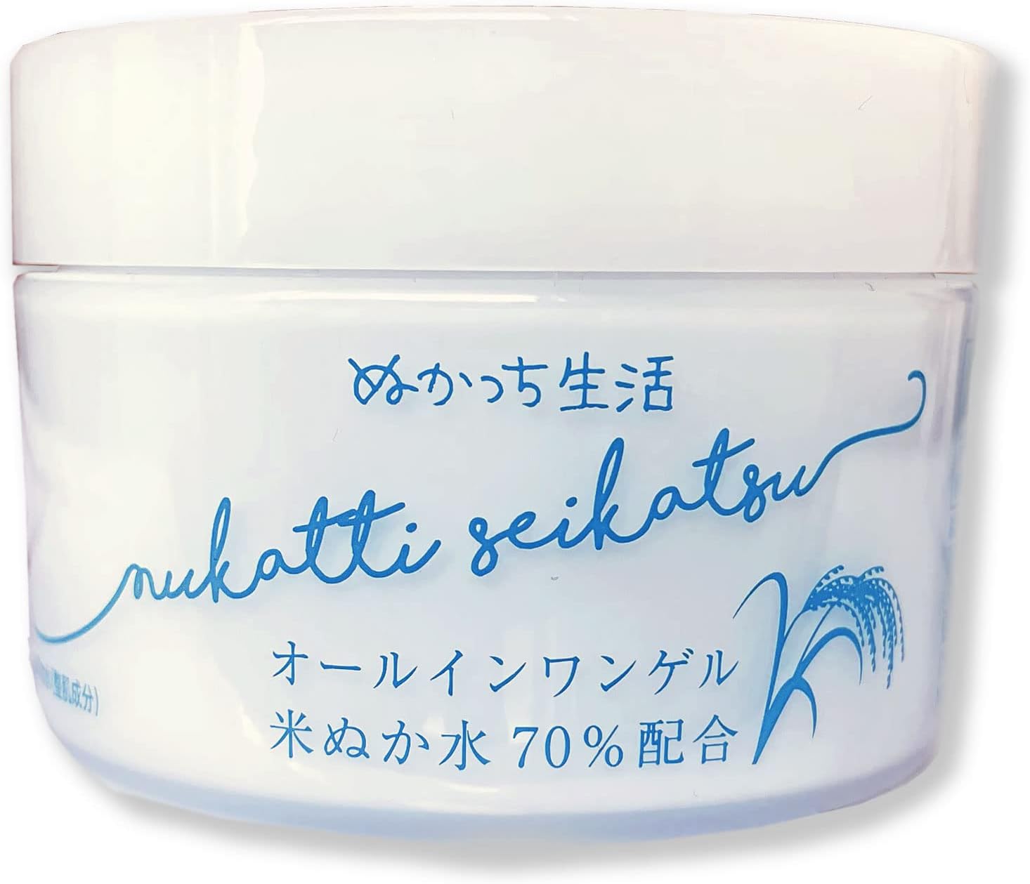 Nukatchi Seikatsu All-in-One Gel (Rice Bran/Moisturizing/Sensitive Skin), Unisex, Men’s (All-in-One Gel, All-in-One), Rice Bran, 5.3 oz (150 g)