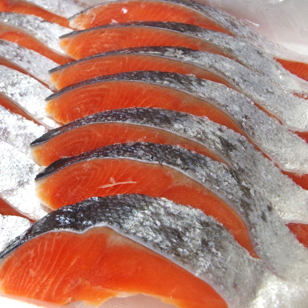 Artisan Hand Cut! Additive-free! Sweet Salmon Fillet, 2.2 lbs (1 kg)