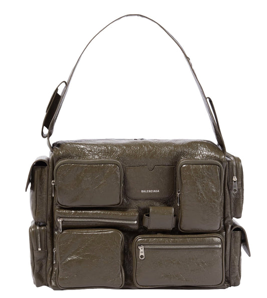 BALENCIAGA 'KHAKI' SUPERBUSY LARGE BAG