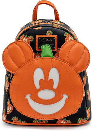 Loungefly Disney Mickey-O-Lantern - Bolso de hombro con correa doble para mujer