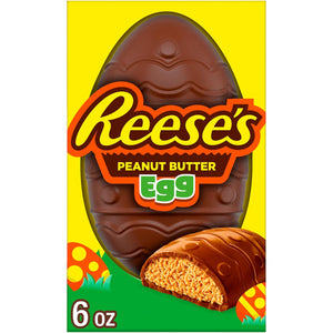 Reese's, Huevo de mantequilla de maní con chocolate con leche, caja de regalo de dulces de Pascua, 6 onzas