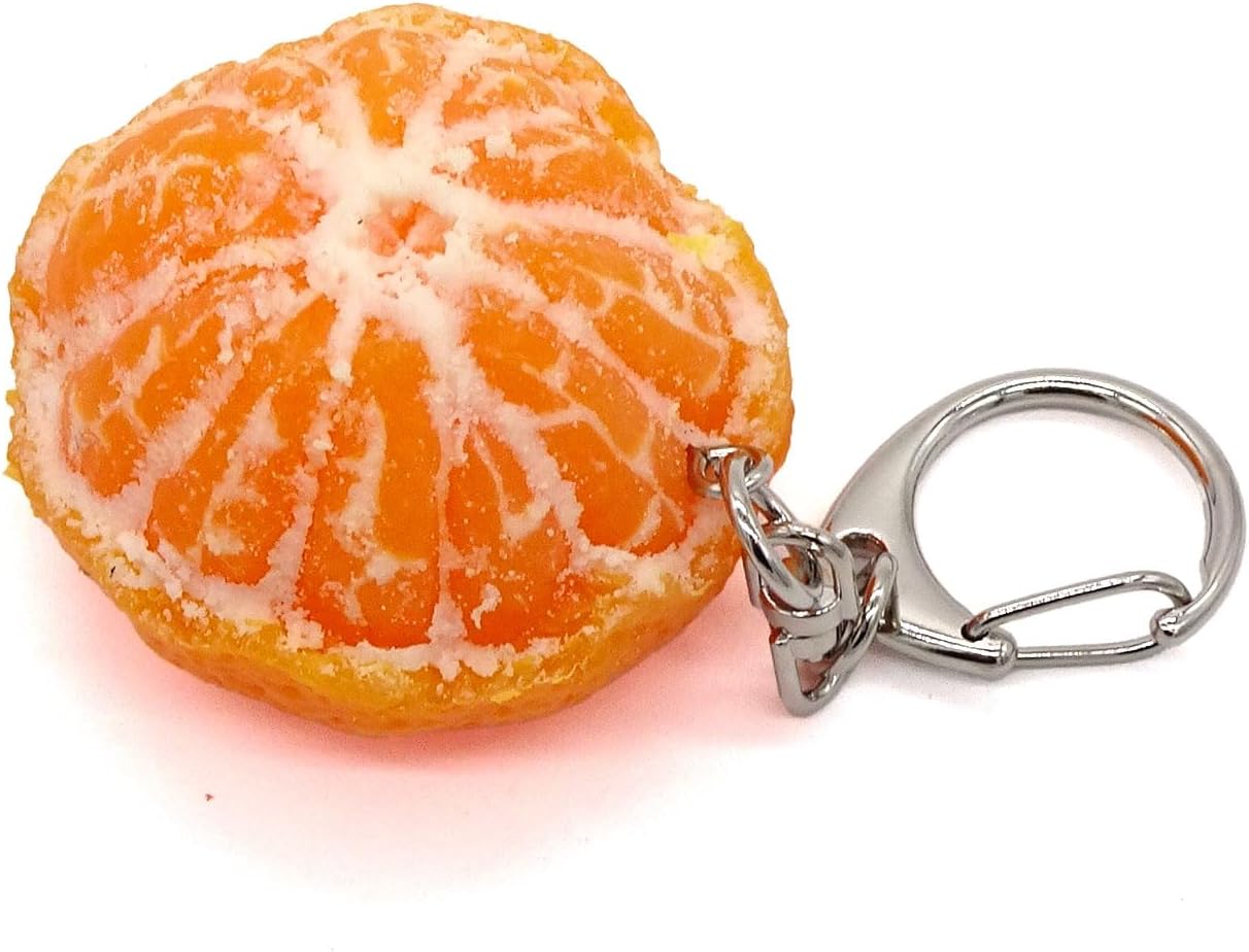 Coconut Accessories, Whole Tangerine, Food Sample, Keychain, Cute, Funny, Souvenir, Gift