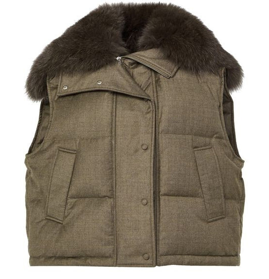 YVES SALOMON Short fox fur gilet - Image 1