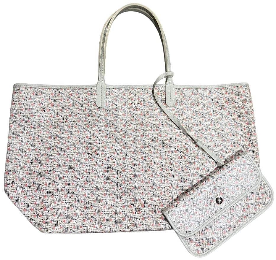 GOYARD 'WHITE/ROSE' SAINT LOUIS PM BAG