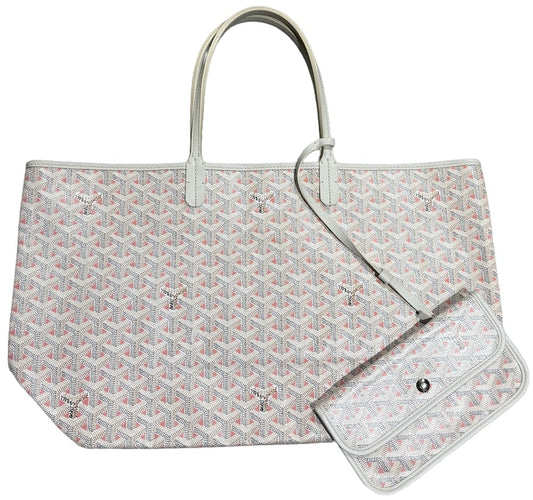 GOYARD 'WHITE/ROSE' SAINT LOUIS PM BAG