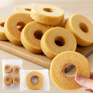 Tennensei Baumkuchen (8 pieces) Plain Individually Wrapped Domestic Eggs Milk Snack Western-style Confectionery Sweets Traditional Fluffy Baumkuchen