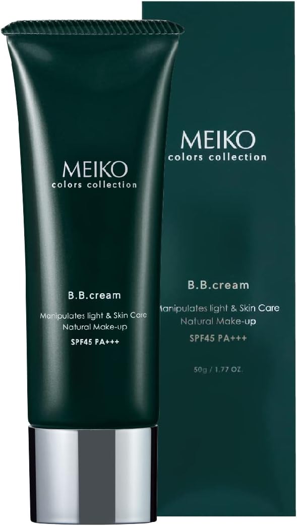 BB Cream FC Natural Beige, 1.8 oz (50 g) (SPF45 PA+++ Makeup Base, Sunscreen, Foundation, Stem Cells) [MEIKO MC Collection]