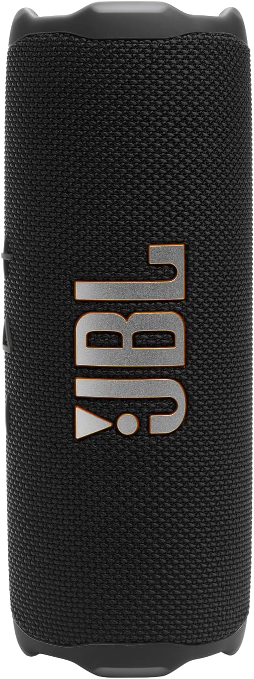 JBL Flip 7, Portable Speaker, Bluetooth Compatible, IP68 Dustproof, Waterproof, USB-C & App Compatible, Lanyard & Carabiner Included, AURA CAST Multi-Speaker Connection, Black, JBLFLIP7BLK