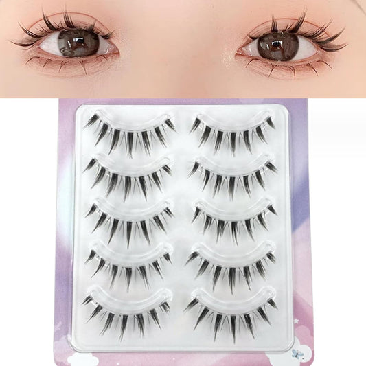 False Eyelashes, For Lower Eyelashes, Natural False Eyelashes, Handmade High Quality Fiber, Comfortable, 3D Feeling, Transparent, 3D False Eyelashes, Cute Eyelashes, Reusable, Lifelashes,