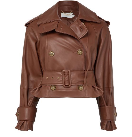 ZIMMERMANN Hypnotic leather crop trench - Image 1
