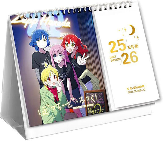 Bocchi Za Roku Calendar 2025-2026 Calendar Yamada Ryo Goto Hitori Ijichi Rainbow Summer Kita Ikuyo Photo Sticker Schedule Simple Decoration Photo Collection Support Goods Surroundings Stationery