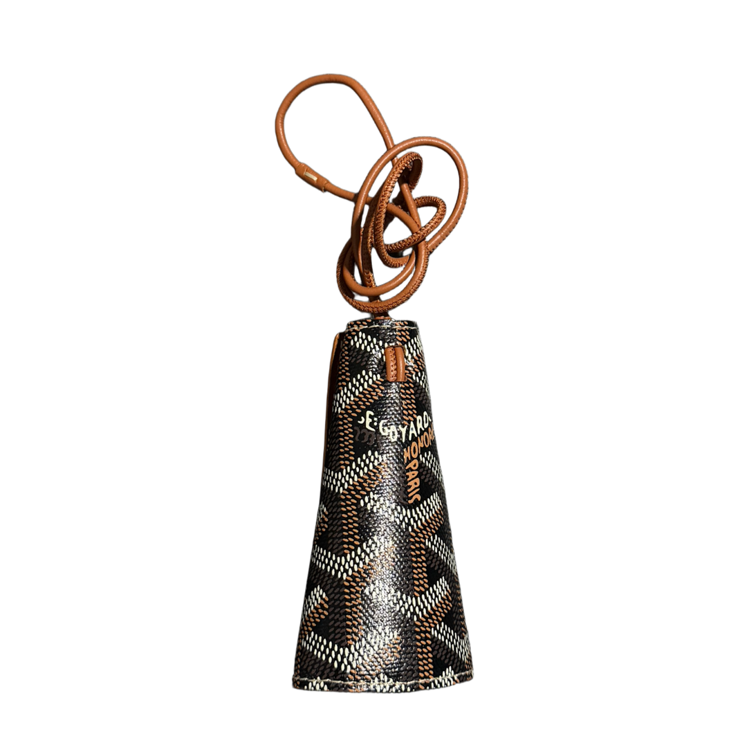 GOYARD 'CHAMBELLAN BLACK/TAN' BAG CHARM CASE