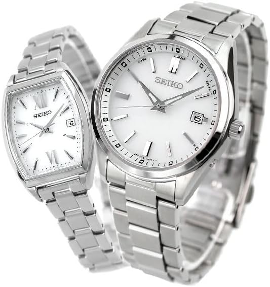 Seiko SBTM317 SWFH125 Men's Women's Wristwatch, Pair with Box, Wrapped, Selection, Limited Distribution Model, Radio Solar, Couple, Anniversary,, Comes with a pair of boxes/wrapping., Bracelet Type