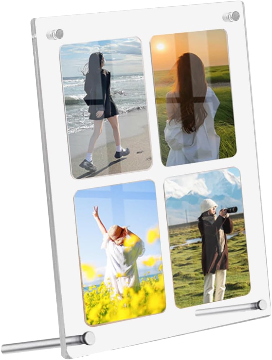 Shield PRO Trading Card Display Case, Card Stand, 4 Rows with Base, Sunburn Protection, Scratch Prevention, Anti-Aging Protection, Storage Collection, Compatible with Yu-Gi-Oh, Pokemon Cards, Trading